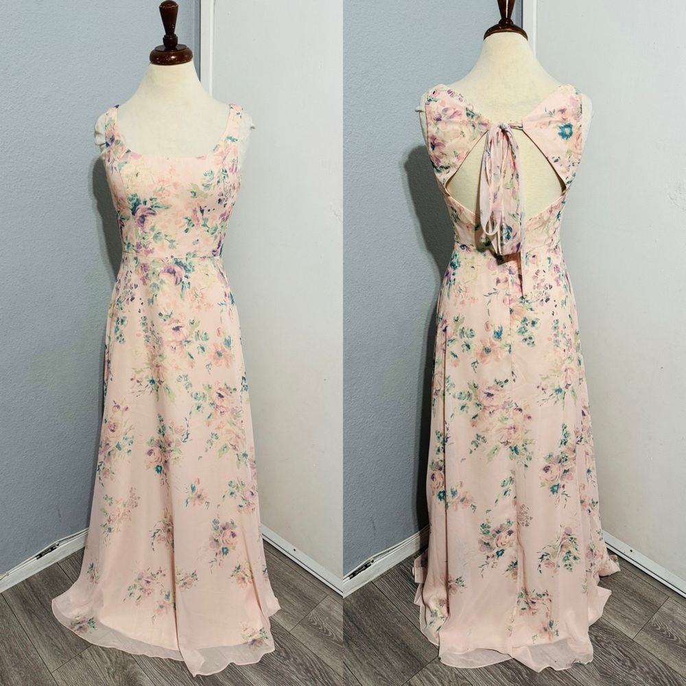 Marchesa Notte‎ Bridesmaid Women Pink Floral Backless Sleeveless Dress Size 2